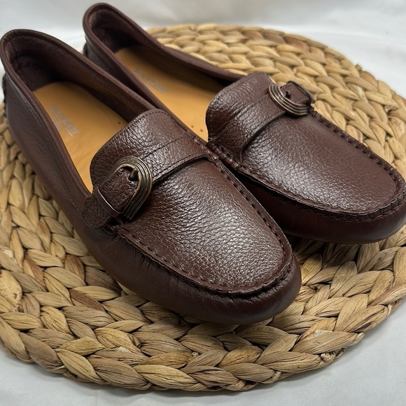 Rockport Brown Fine Leather Driving Loafers Made in Brazil - Picture 1 of 8